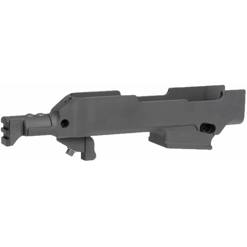 Chassis do Ruger® PC Carbine™ zapewnia łatwy montaż, zachowuje fabryczne przyrządy celownicze, wykonane z aluminium 6061, z dwoma gniazdami QD.