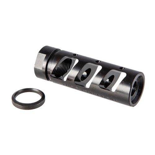 .308 RA-701 Compensator z 416 stalą nierdzewną i wykończeniem czarnym nitrydowym skutecznie redukuje odrzut, pomagając utrzymać celność strzałów.