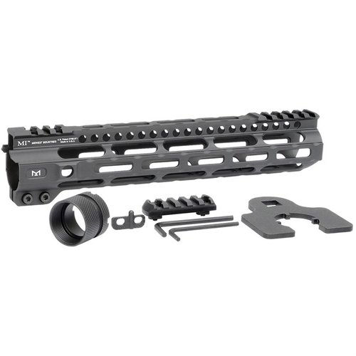 Lekka, jednoczęściowa konstrukcja z anodowanego aluminium, 4 strony M-Lok, Picatinny rail i łatwy montaż dzięki innowacyjnej płycie torque. 100% Made in USA.