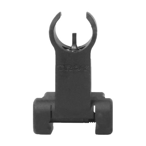 Troy HK-Style Front BattleSight to wytrzymały, precyzyjny celownik, montowany na szynie, idealny dla taktycznych karabinów AR-15, z matowym wykończeniem.