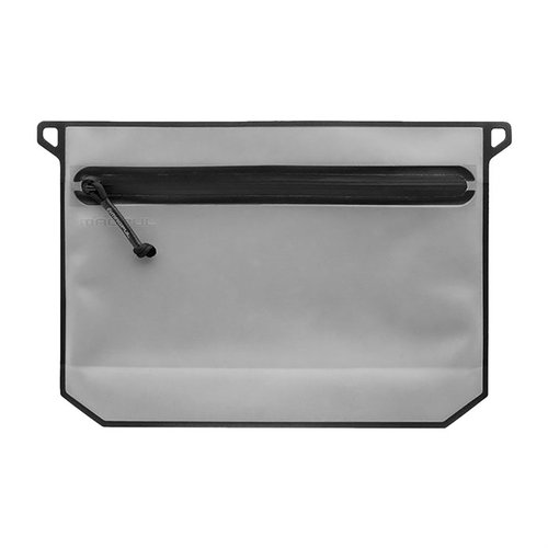 DAKA Pouch od Magpul to wodoodporny, wytrzymały pojemnik o pojemności 6 litrów, z szerokim otworem, przezroczystym oknem i miejscami na karabinki.