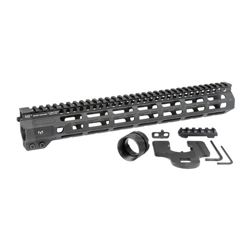Kompozytowy, wolno pływający handguard M-LOK dla AR-15, wykonany z aluminium, z 7 punktami mocowania M-LOK i ciągłą szyną Picatinny na akcesoria.