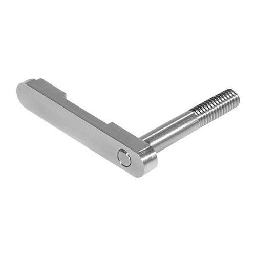 TITANIUM MAGAZINE CATCH od BADGER ORDNANCE, wykonany z tytanu klasy 5, waży tylko 0,19 oz, zapewniając lekkość i wytrzymałość zgodną z USGI.