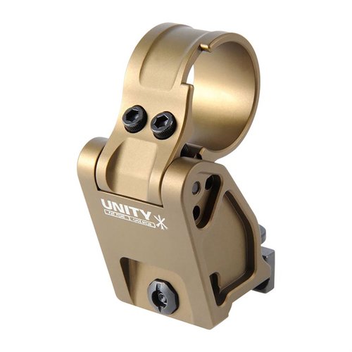 Montaż FAST FTC z mechanizmem Flip-To-Center zapewnia niskoprofilowe przechowywanie, eliminując ryzyko zaczepienia i oferując szybkie przejście do optyki.