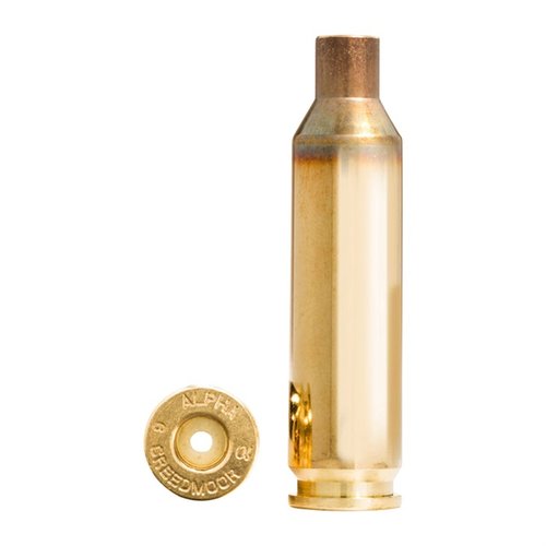 Alpha 6mm Creedmoor Brass z technologią OCD zapewnia dłuższą żywotność kieszeni na spłonki i całej łuski, dostępna w 100 sztuk w bezpiecznym opakowaniu.