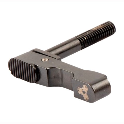 Innowacyjny, ambidextrouszny przycisk zwolnienia magazynka do karabinu AR-15, łatwy w instalacji, wykonany ze stali, idealny dla strzelców praworęcznych i leworęcznych.