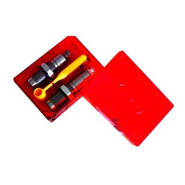 Zestaw die'ów 2 w 1 do 6.5 Carcano zawiera Full Length Sizing Die, Bullet Seating Die, Universal Shell Holder i instrukcje, idealny do precyzyjnego ładowania.