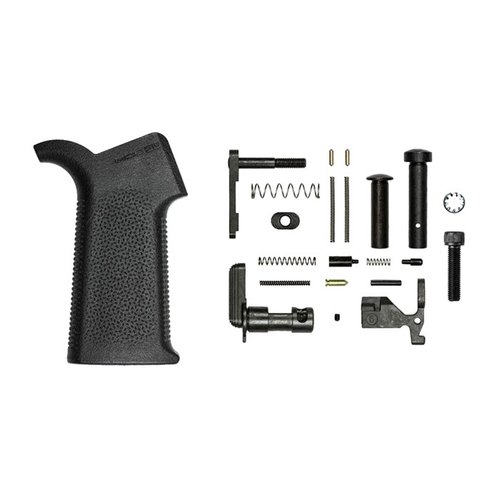 Zestaw M4E1 Lower Parts Kit z chwytami Magpul MOE SL® to wszechstronny wybór do montażu dolnej części AR-15, bez grupy kontrolnej.
