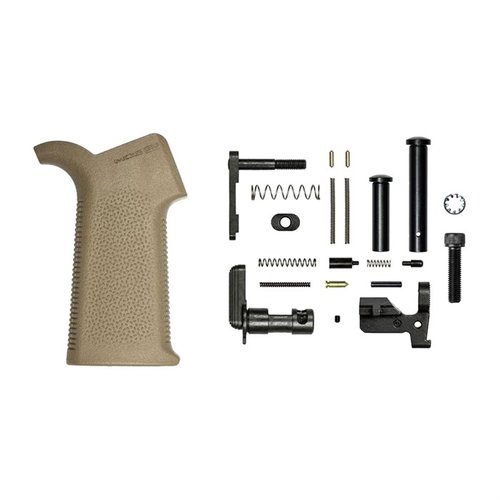 Zestaw Lower Parts Kit M5 Aero Precision z gripem Magpul MOE SL to wszechstronny zestaw do montażu, zawierający niezbędne elementy bez grupy kontrolnej.