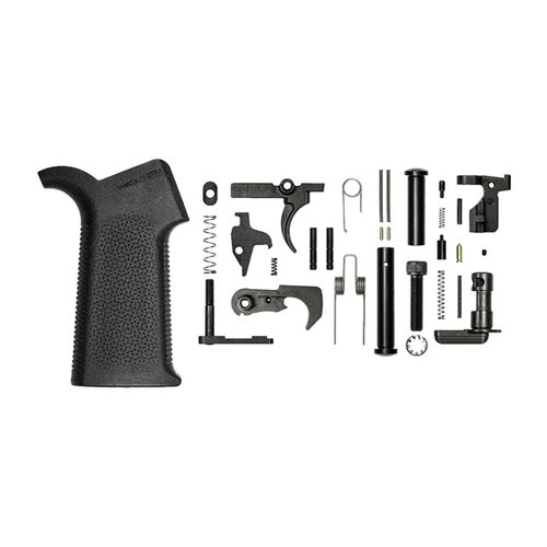 Zestaw AR .308 M5 Lower Parts Kit z gripem Magpul MOE SL oferuje wszystkie niezbędne elementy do montażu dolnej części receivera M5, zapewniając wszechstronność i jakość.