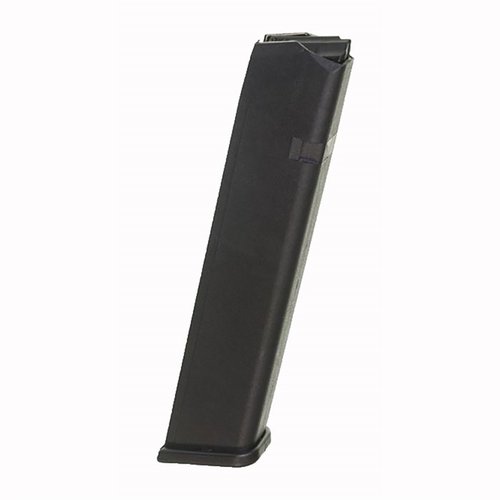 Wydłużony magazynek 25-rd dla Glock® 17/19/26 wykonany z wytrzymałego Zytel polymer, zapewniając większą pojemność i niezawodność w strzelaniu.