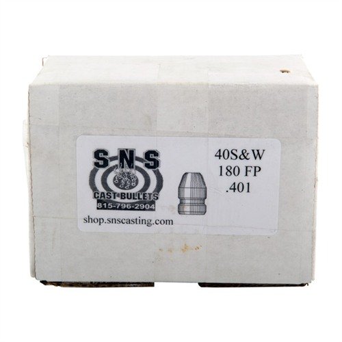 .40 CALIBER CAST PISTOL BULLETS od SNS CAST BULLETS zapewniają doskonałą precyzję i spójność dzięki wysokiej jakości stopowi o twardości 18 Brinnella.