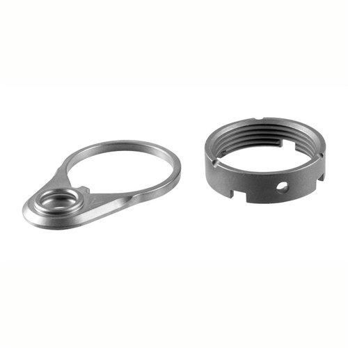 Zestaw AR-15 QD Endplate i Castle Nut wykonany z tytanu zapewnia wyjątkową lekkość i wytrzymałość, poprawiając funkcjonalność Twojej broni.