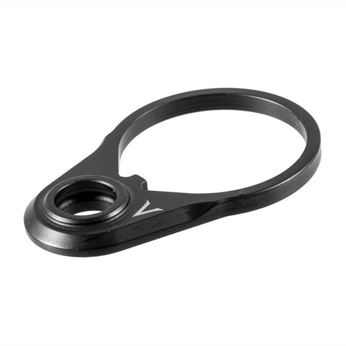 Endplate QD AR-15 z tytanu klasy 5 jest o 50% lżejszy od stalowego odpowiednika, oferując trwałość i styl w ciemnym, surowym wykończeniu lub czarnym Ionbond.