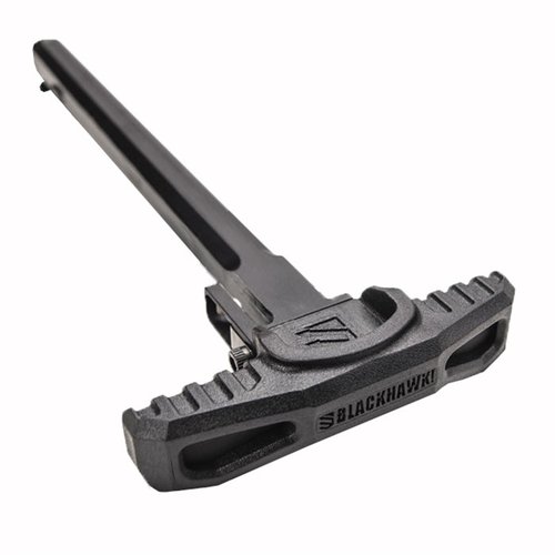 Blackhawk No-Latch Ambidextrous Charging Handle umożliwia szybkie ładowanie i usuwanie zacięć AR-15, oferując pełną kontrolę z każdej pozycji.