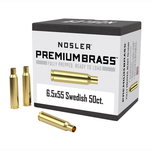 Nosler 6.5X55MM Swedish Mauser Premium Brass to w pełni przygotowany materiał, ręcznie sprawdzany, z deburred flash holes i precyzyjnie dopasowany do załadunku.