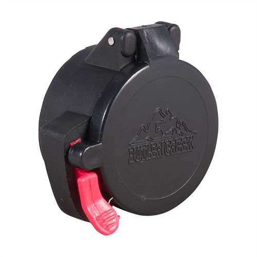 Osłony na soczewki Butler Creek chronią przed zarysowaniami i uszkodzeniami, są odporne na warunki atmosferyczne i łatwe w użyciu dzięki mechanizmowi otwierania.