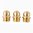 BRADLEY GUNSIGHT Brass Skirted Bead, 1/8" 6-48 TPI, Gold, 3-Pak