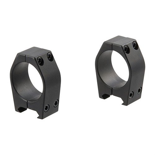 Praktyczne pierścienie aluminiowe 30mm oferują niskoprofilowy design i wysoką wytrzymałość, idealnie mocując optykę do szyn Picatinny i Weaver.