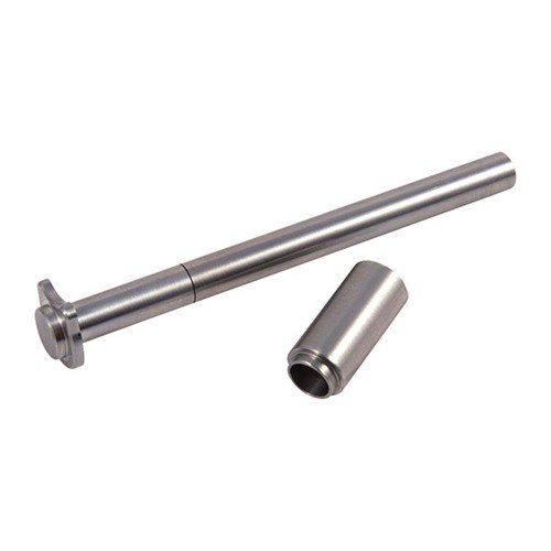 Dwuczęściowy prowadnik STI z tungstenem 1911 zapewnia idealne dopasowanie, umożliwia łatwy demontaż broni i charakteryzuje się gładkimi krawędziami.