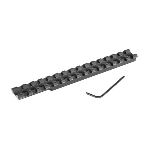 Jednoczęściowa szyna Picatinny EGW dla Ruger 10/22, wykonana z wytrzymałego aluminium, umożliwia łatwą zmianę ustawienia optyki bez wiercenia.