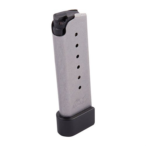 Magazynki KAHR CM40/CW40/K40/MK40/P40/PM40 40 S&W oferują pojemność 7 nabojów, stalową konstrukcję i przedłużony uchwyt, idealne do modeli K, CW, KP.