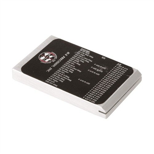 Narzędzie MAGAZINE FEED LIP TOOL umożliwia łatwe dostosowanie magazynków H-S Precision do 43 popularnych nabojów, wykonane z aluminium, by chronić wykończenie.