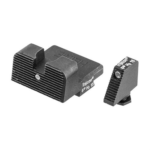 Zestaw celowników GLOCK® LEDGE STRAIGHT EIGHT zapewnia szybkie celowanie w warunkach słabego oświetlenia dzięki systemowi Straight Eight i nie wymaga modyfikacji.