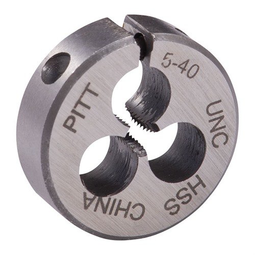 Wysokiej jakości WIRE GAUGE CARBON DIES od Brownells zapewniają precyzyjne gwintowanie, trwałość oraz łatwe usuwanie złamanych fragmentów dzięki konstrukcji ze stali węglowej.