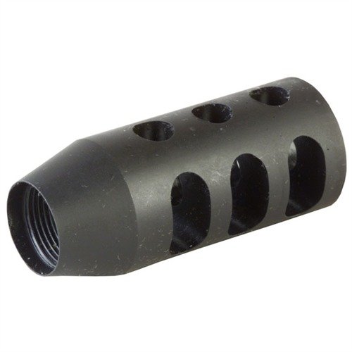 Trzy komory rozszerzające zapewniają do 45% redukcji odczuwanego odrzutu. Cicha, łatwa w czyszczeniu konstrukcja z zamkniętym dnem i taperowanym trzonem.