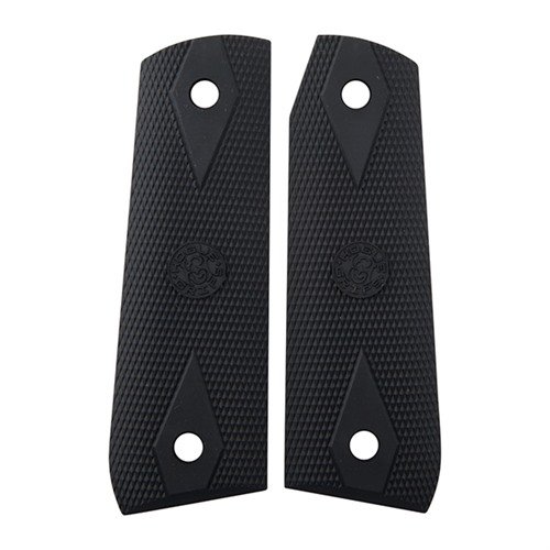 RUGER® 22/45 RUBBER GRIPS od HOGUE zapewniają doskonałą kontrolę dzięki teksturze, pasują tylko do modeli MK III z wymiennymi panelami.