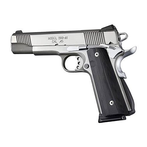 Panele chwytowe Hogue G10 do 1911 Government są frezowane na ambidextrous safety, nie wymagając modyfikacji, a ich montaż jest prosty dzięki fabrycznemu sprzętowi.