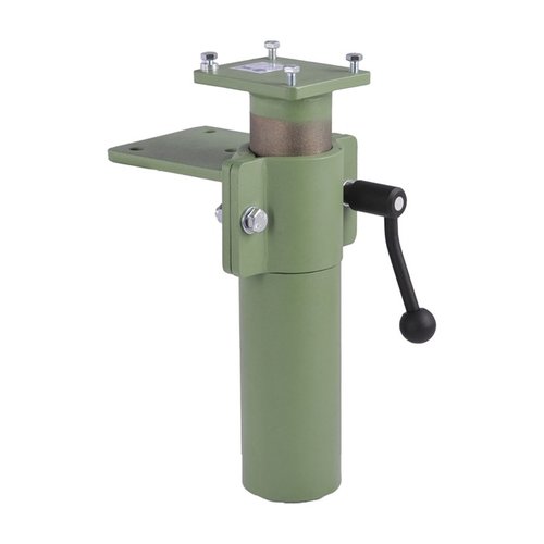 Hydrauliczny podnośnik do imadła Brownells umożliwia łatwe podnoszenie i obracanie imadła, oszczędzając plecy i zapewniając wygodną pracę.