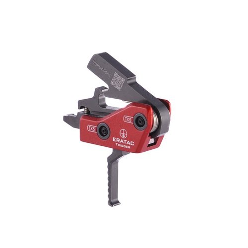 Zestaw ERATAC do AR-15/10 to prawdziwy drop-in trigger, z regulowanym ciężarem, łatwy w montażu i demontażu, wykonany z lekkiego aluminium i stali.