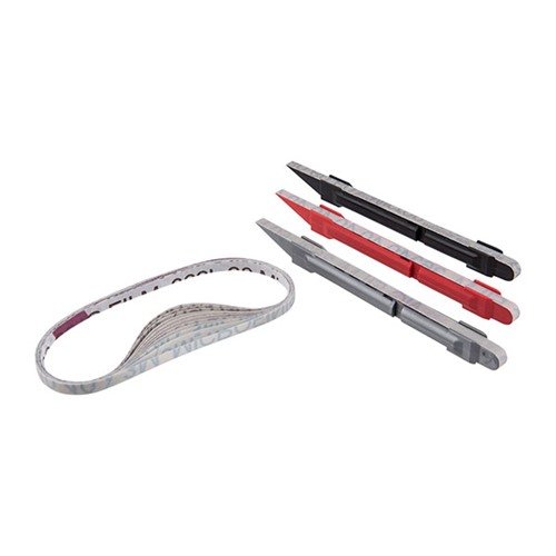 Zestaw MICRO FINISH KITS zapewnia precyzyjne wykończenie dzięki elastycznym pasom 3M, idealnym do broni, jubilerstwa i napraw zegarków.