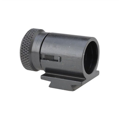 Niski, stalowy celownik przedni z ośmioma wymiennymi wkładkami, które są zabezpieczone za pomocą gwintowanej nakrętki, idealny do precyzyjnego strzelania.