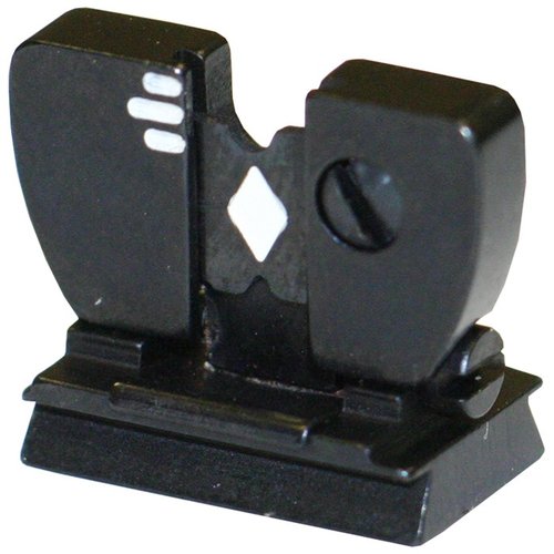 Składany celownik Marble's Flat-Top No. 69WH z regulacją wysokości i możliwością wyboru notcha „U” lub „V”, idealny do standardowych szyn.