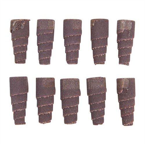 TAPERED ROLLS 120 GRIT to małe narzędzia, które łatwo dostają się w ciasne miejsca, z trwałym zgrubieniem z tlenku glinu na mocnym podłożu.