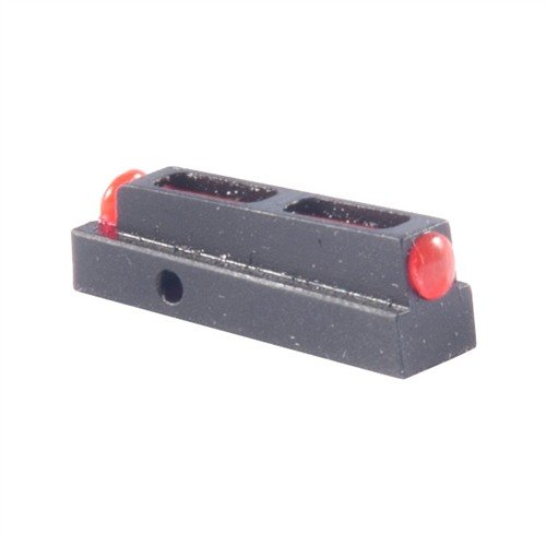 Wysokowidoczny celownik przedni RUGER® LCR® z włóknem optycznym zapewnia szybkie celowanie w różnych warunkach oświetleniowych. Wymagana instalacja przez rusznikarza.