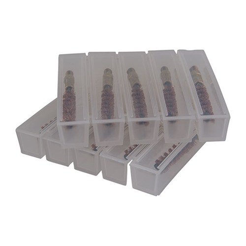 Szczotki BORE BRUSHES OTIS z brązowymi lub nylonowymi włosiem skutecznie czyszczą lufy, zapewniając długotrwałą jakość i idealne dopasowanie do standardowych prętów 8-32.