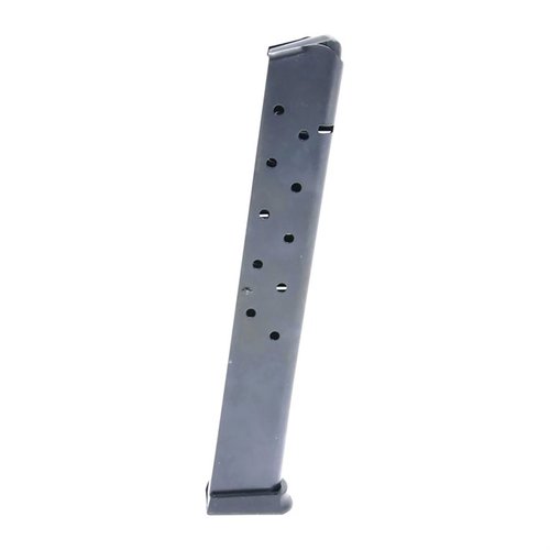 .45ACP magazynki do 1911 Government Model® w wersjach 8, 10 i 15-rd, wykonane ze stali węglowej, z czarnym tlenkiem lub wykończeniem niklowym, wytrzymałe i niezawodne.
