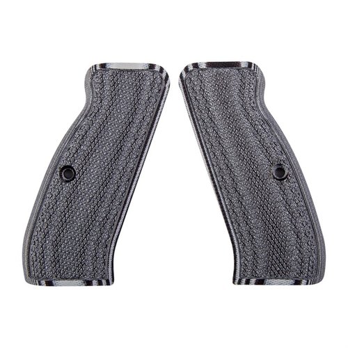 Pachmayr G-10 Tactical Pistol Grips do CZ 75 zapewniają doskonałą przyczepność, trwałość i odporność na warunki atmosferyczne dzięki innowacyjnemu materiałowi G-10.
