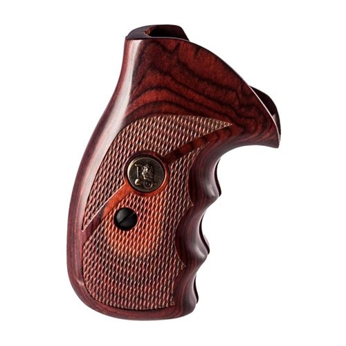 Pachmayr Renegade Wood Laminate Grips S&W K, L Frame oferują lepszy chwyt, trwałość i estetykę, pasując do rewolwerów z okrągłym uchwytem.