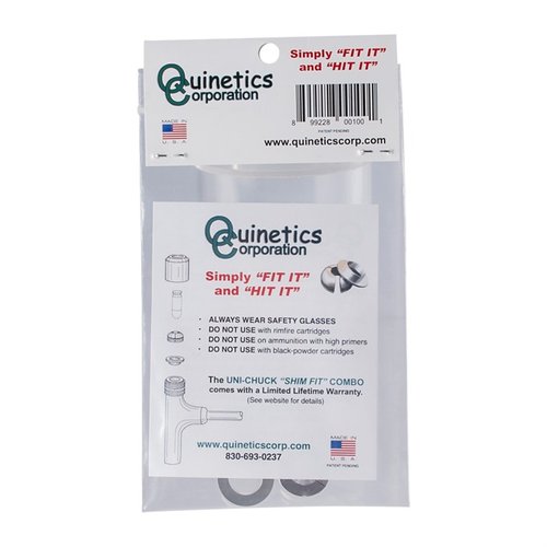 Uni-Chuck Shim Fit Combo od Quinetics zwiększa efektywność Twojego bullet pullera, kierując energię uderzenia w jeden punkt, co ułatwia i przyspiesza odciąganie pocisków.
