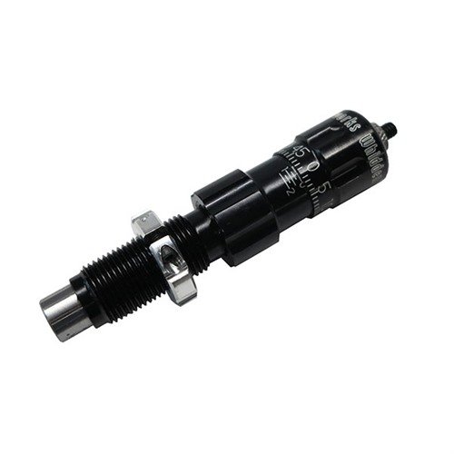 Mikrometryczne die do osadzania 338 Lapua Magnum zapewniają precyzyjne i powtarzalne OAL dzięki systemowi pływającej tulei oraz łatwym do odczytu regulacjom.