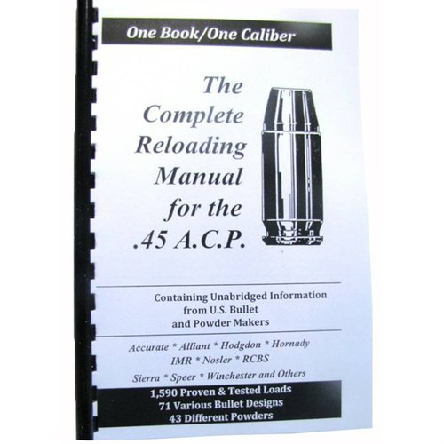 LOADBOOK-45 ACP to doskonały podręcznik do reloading dla początkujących i doświadczonych, zawierający aktualne informacje o kalibrze i materiałach.