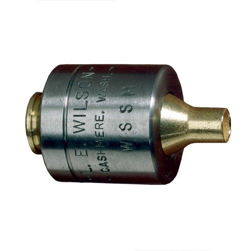 Uchwyt na łuski L.E. Wilson zapewnia precyzyjne trymowanie, wiercenie kieszeni na spłonki i obróbkę krawędzi, gwarantując dokładność i powtarzalność.