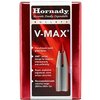 Pociski Hornady V-Max 6MM (0.243") 87GR z polimerowym czubkiem zapewniają płaską trajektorię, maksymalną celność i eksplozję przy niskich prędkościach.