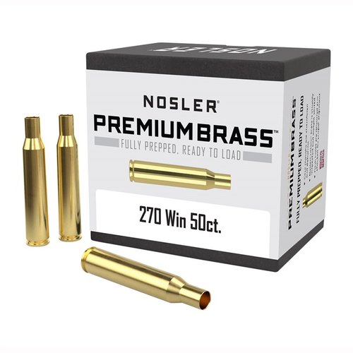 Nosler 270 Winchester Premium Brass to w pełni przygotowane, dokładnie sprawdzone i posortowane na wagę materiały, gwarantujące maksymalną dokładność i niezawodność.