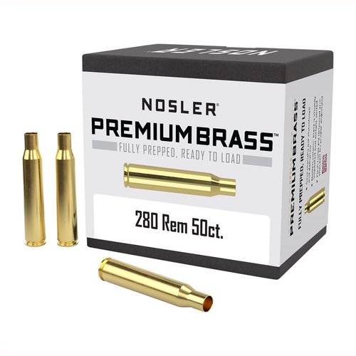 Brass Nosler 280 Remington to idealny wybór dla ręcznych ładowaczy, oferujący precyzyjnie sortowane, deburred flash holes oraz precyzyjne neck sizing.